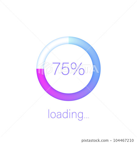Loading bar icon in flat style. Progress indicator vector illustration on isolated background. Download button sign business concept. Loading bar icon in flat style. Progress indicator vector illustration on isolated background. Download button sign business concept. 104467210