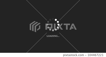 Loading bar icon in flat style. Progress indicator vector illustration on isolated background. Download button sign business concept. 104467221
