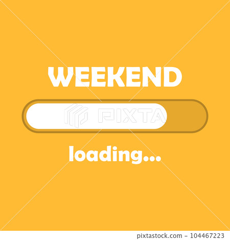 Loading weekend bar icon in flat style. Progress indicator vector illustration on isolated background. Download button sign business concept. Loading weekend bar icon in flat style. Progress indicator vector illustration on isolated background. Download button sign business concept. 104467223