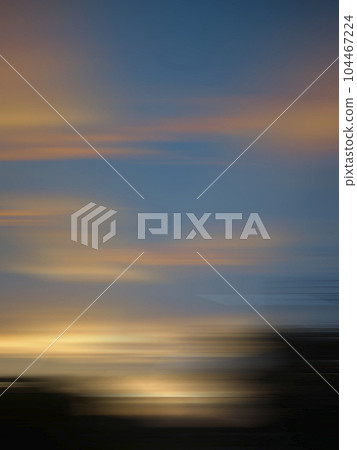 Blur Golden orange sky on top with the evening sunset glow. Blur Golden orange sky on top with the evening sunset glow. 104467224