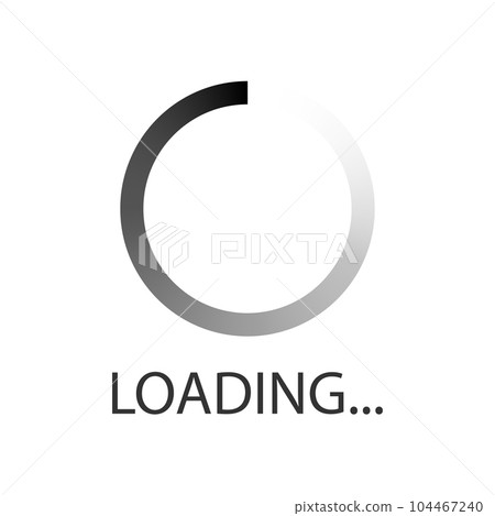 Loading bar icon in flat style. Progress indicator vector illustration on isolated background. Download button sign business concept. Loading bar icon in flat style. Progress indicator vector illustration on isolated background. Download button sign business concept. 104467240