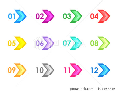 Numbers font icon in flat style. Typography vector illustration on isolated background. Numeral typographic sign business concept. 104467246