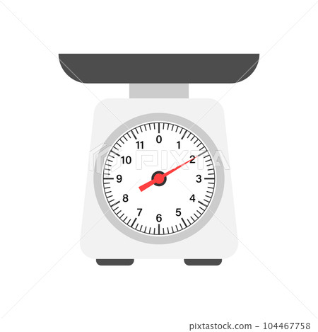 Scale icon in flat style. Weight balance vector illustration on isolated background. Equilibrium comparison sign business concept. 104467758