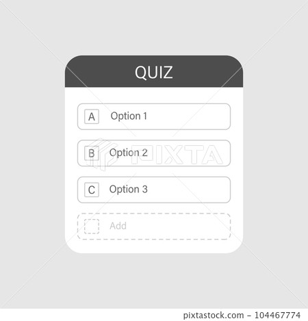 Quiz guess social media sticker icon in flat style. Faq vector illustration on isolated background. Help button sign business concept. Quiz guess social media sticker icon in flat style. Faq vector illustration on isolated background. Help button sign business concept. 104467774