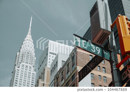 East 39th Street sign in New York, United States East 39th Street sign in New York, United States 104467889