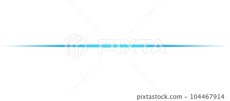 Blue horizontal lens flares. Laser beams, horizontal light rays. Beautiful light flares. Glowing streaks on transparent background. Png. 104467914