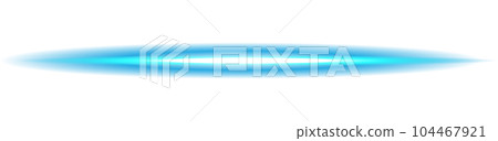 Blue horizontal lens flares. Laser beams, horizontal light rays. Beautiful light flares. Glowing streaks on transparent background. Png. 104467921