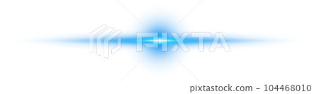 Blue horizontal lens flares. Laser beams, horizontal light rays. Beautiful light flares. Glowing streaks on transparent background. Png. 104468010