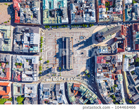 Beautiful view of the city of Krakow, Poland 104468466