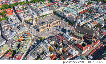 Beautiful view of the city of Krakow, Poland 104468472