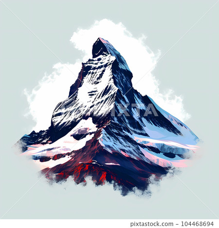 Illustration of beautiful view of Matterhorn, Switzerland Illustration of beautiful view of Matterhorn, Switzerland 104468694