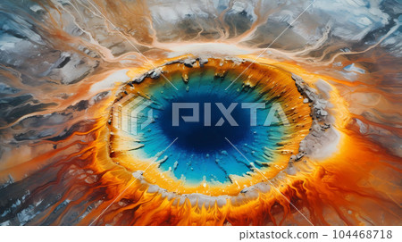 Illustration of Yellowstone National Park, USA Illustration of Yellowstone National Park, USA 104468718