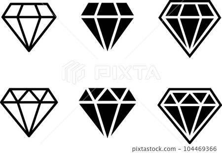 diamond icon set 104469366