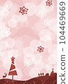 Modern atmosphere Christmas card (pink), background material 104469669
