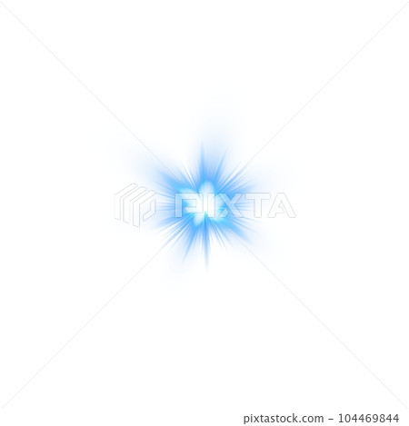 Blue star and sparks isolated on transparent background. Flares and sunbursts. Glowing light effects. PNG. Blue star and sparks isolated on transparent background. Flares and sunbursts. Glowing light effects. PNG. 104469844