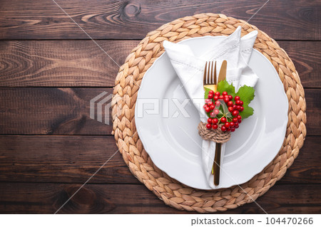 Autumn table setting 104470266