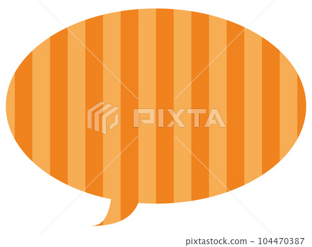 Speech bubble illustration 16 [stripe pattern (orange)] 104470387