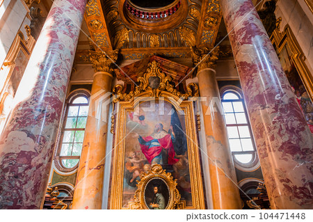 Jesuit church in Vienna, Austria, interiors 104471448