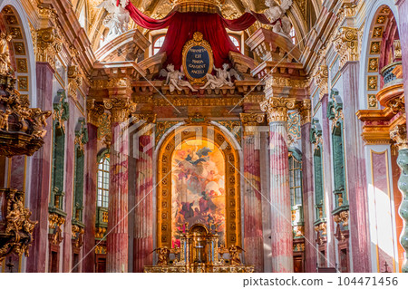 Jesuit church in Vienna, Austria, interiors 104471456