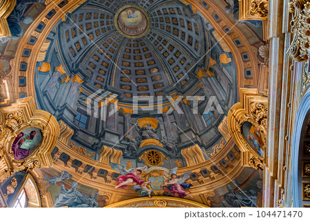 Jesuit church in Vienna, Austria, interiors 104471470