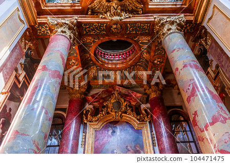 Jesuit church in Vienna, Austria, interiors 104471475