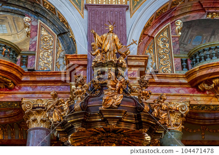 Jesuit church in Vienna, Austria, interiors 104471478