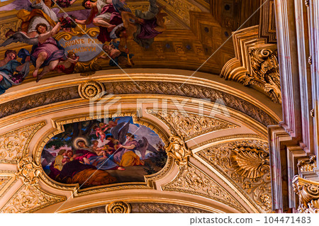 Jesuit church in Vienna, Austria, interiors 104471483