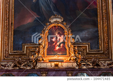 Jesuit church in Vienna, Austria, interiors 104471485