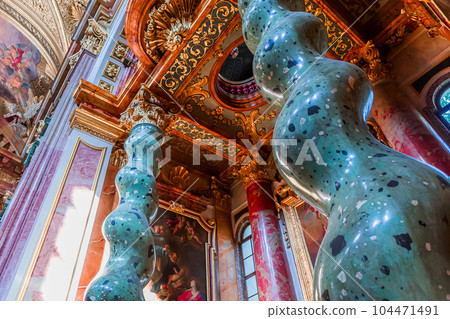 Jesuit church in Vienna, Austria, interiors 104471491