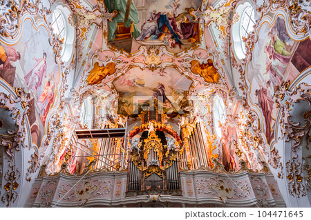 Rottenbuch abbey interiors, bavaria, germany Rottenbuch abbey interiors, bavaria, germany 104471645