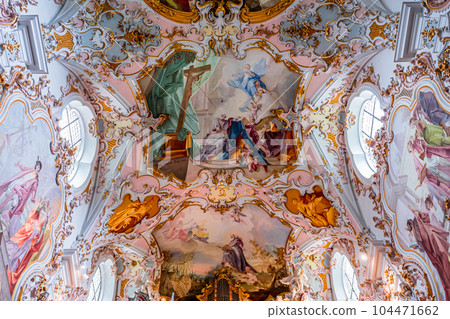 Rottenbuch abbey interiors, bavaria, germany Rottenbuch abbey interiors, bavaria, germany 104471662