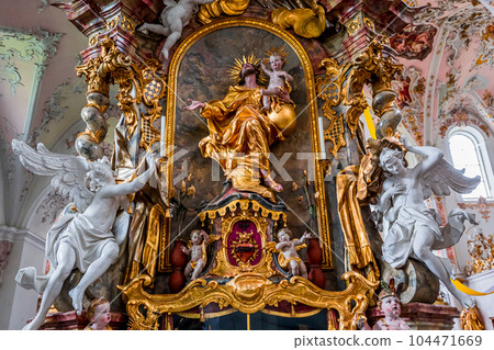 Rottenbuch abbey interiors, bavaria, germany 104471669