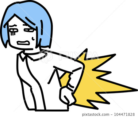woman with pain in her lower back 104471828