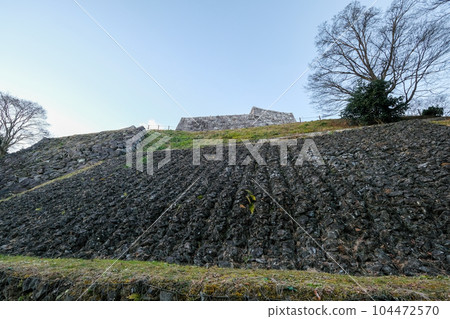 Fukushima Prefecture Winter Nihonmatsu Castle / Kasumigajo Castle Main enclosure lower south facing large stone wall Fukushima Prefecture Winter Nihonmatsu Castle / Kasumigajo Castle Main enclosure lower south facing large stone wall 104472570