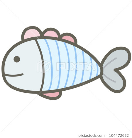 Cute pastel fish 104472622