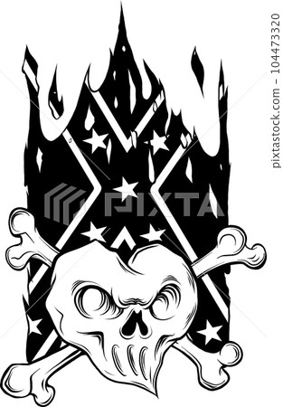 vector illustration of outline human skull design vector illustration of outline human skull design 104473320