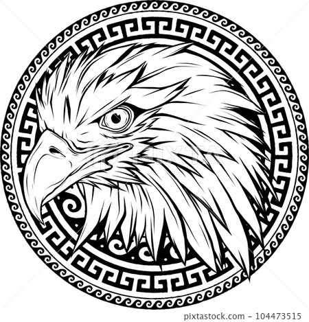 Eagle head in outline style. vector illustration Eagle head in outline style. vector illustration 104473515
