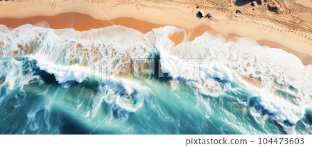Waves on the beach as background. Beautiful natural summer background. Summer holidays concept Waves on the beach as background. Beautiful natural summer background. Summer holidays concept 104473603