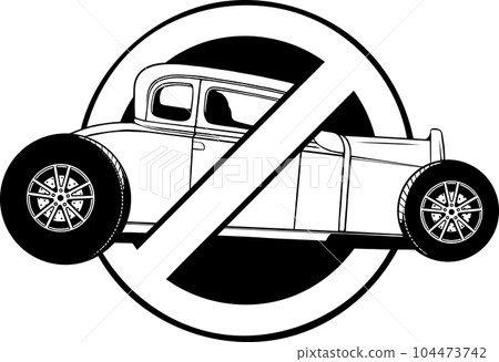 hot rod car icon. line style icon vector illustration. hot rod car icon. line style icon vector illustration. 104473742