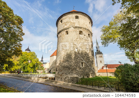 Bastion tower in Tallinn, Estonia 104474593
