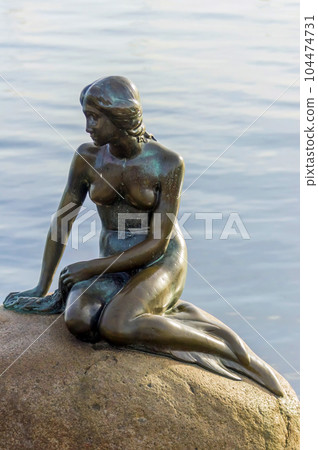 The Little Mermaid statue in Copenhagen, Denmark 104474731