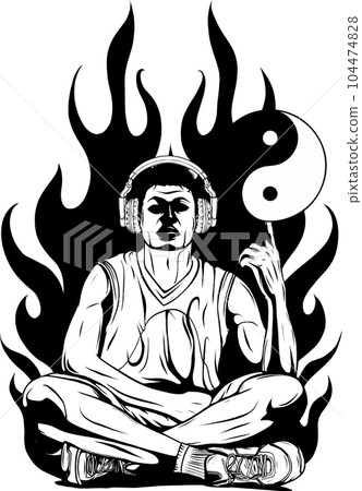 Ying yang symbol of harmony and balance illustration Ying yang symbol of harmony and balance illustration 104474828