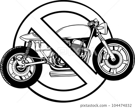 Cafe racer motorcycle bike outline vector illustration. Cafe racer motorcycle bike outline vector illustration. 104474832
