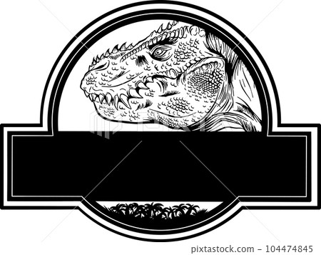 Vector illustration of outline dinosaur tyrannosaurus head Vector illustration of outline dinosaur tyrannosaurus head 104474845