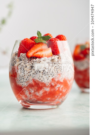 Strawberry Chia Pudding Strawberry Chia Pudding 104474947