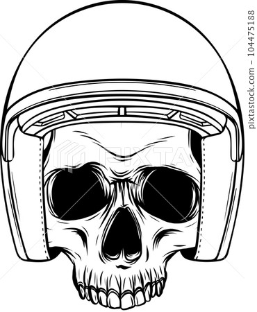vector illustration of outline human skull design vector illustration of outline human skull design 104475188