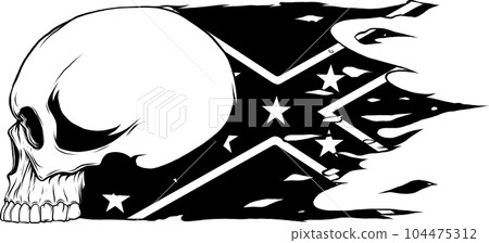 vector illustration of outline human skull design vector illustration of outline human skull design 104475312
