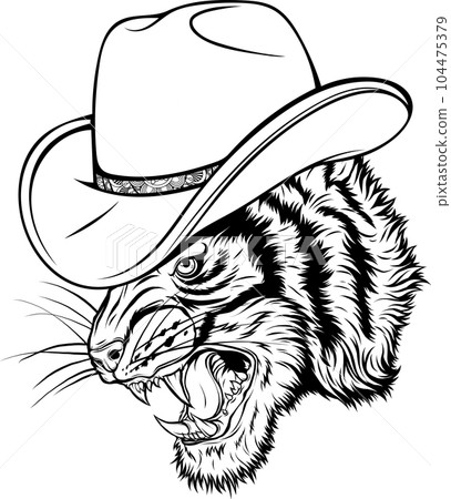 outline of Tiger head vector illustration design outline of Tiger head vector illustration design 104475379