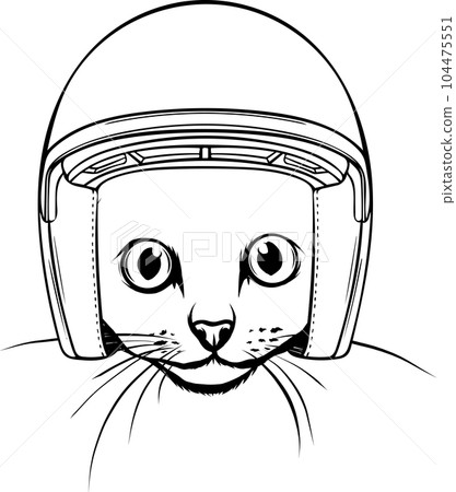 Vector illustration of Black silhouette of cat. Vector illustration of Black silhouette of cat. 104475551