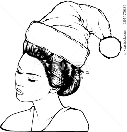 vector illustration of woman geisha outline design vector illustration of woman geisha outline design 104475625